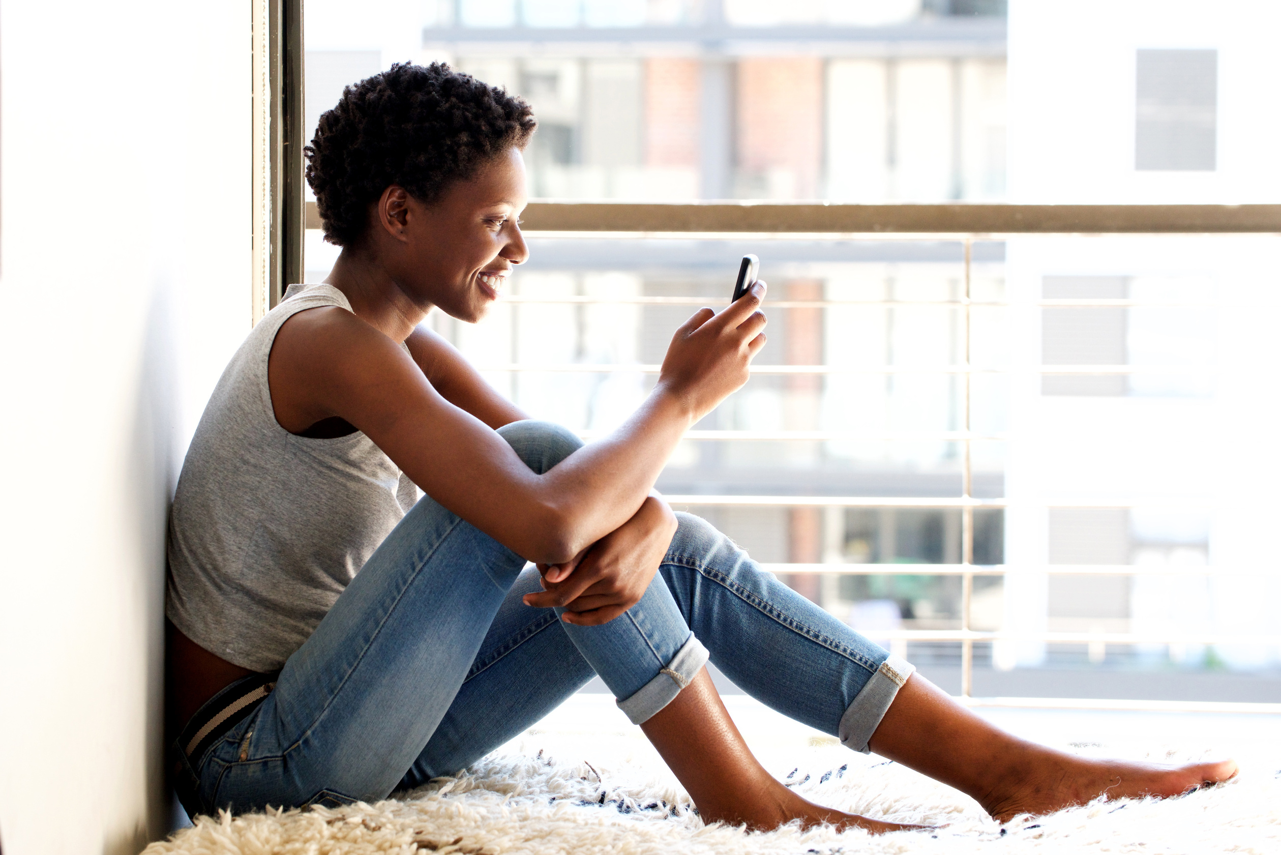 Woman Using Phone